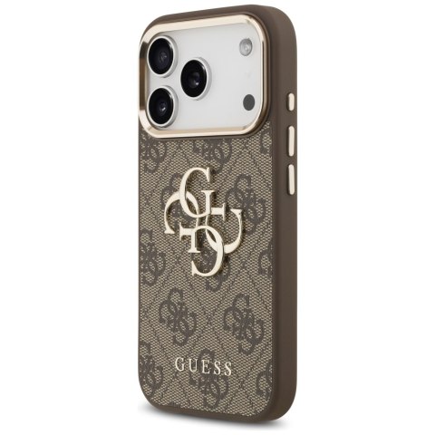 Etui Guess 4G Big 4G Classic Logo do iPhone 17 Pro Max brązowy złoty