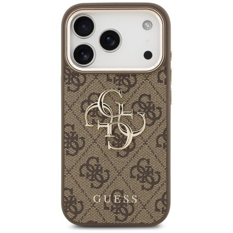 Etui Guess 4G Big 4G Classic Logo do iPhone 17 Pro Max brązowy złoty