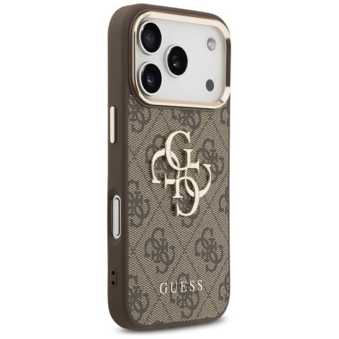 Etui Guess 4G Big 4G Classic Logo do iPhone 17 Pro Max brązowy złoty