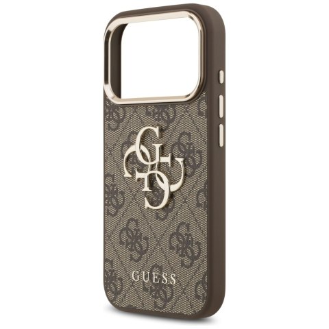 Etui Guess 4G Big 4G Classic Logo do iPhone 17 Pro Max brązowy złoty
