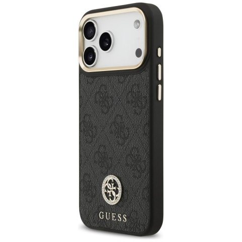 Etui Guess 4G Strass Logo MagSafe do iPhone 17 Pro Max czarny