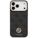 Etui Guess 4G Strass Logo MagSafe do iPhone 17 Pro Max czarny