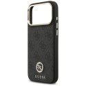 Etui Guess 4G Strass Logo MagSafe do iPhone 17 Pro Max czarny