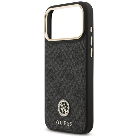 Etui Guess 4G Strass Logo MagSafe do iPhone 17 Pro Max czarny
