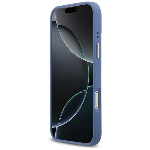 Etui Guess 4G Strass Logo MagSafe do iPhone 17 Pro Max niebieski