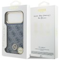 Etui Guess 4G Strass Logo MagSafe do iPhone 17 Pro Max niebieski