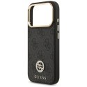 Etui Guess 4G Strass Logo MagSafe do iPhone 17 Pro czarny