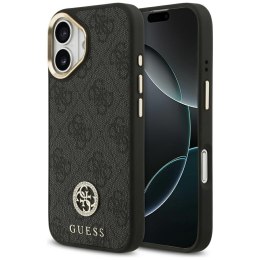 Etui Guess 4G Strass Logo MagSafe do iPhone 17 czarny