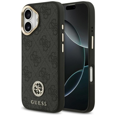 Etui Guess 4G Strass Logo MagSafe do iPhone 17 czarny