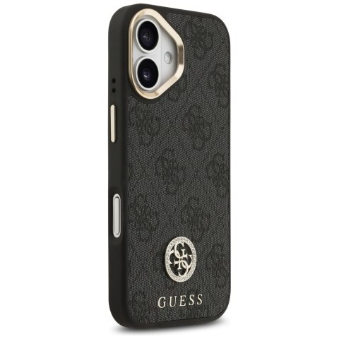 Etui Guess 4G Strass Logo MagSafe do iPhone 17 czarny
