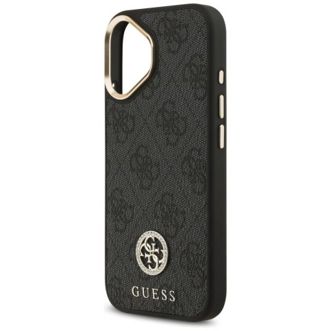 Etui Guess 4G Strass Logo MagSafe do iPhone 17 czarny
