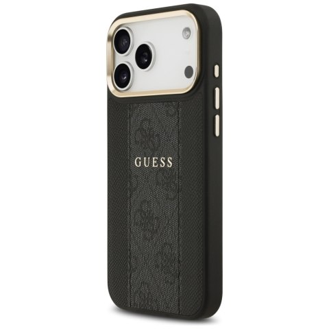 Etui Guess 4G Stripe MagSafe do iPhone 17 Pro Max czarny