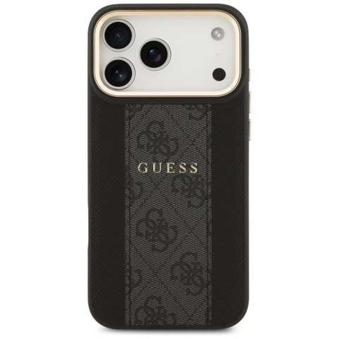 Etui Guess 4G Stripe MagSafe do iPhone 17 Pro Max czarny