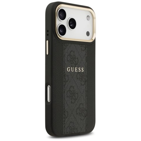 Etui Guess 4G Stripe MagSafe do iPhone 17 Pro Max czarny