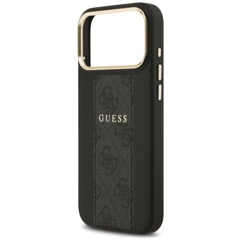 Etui Guess 4G Stripe MagSafe do iPhone 17 Pro Max czarny