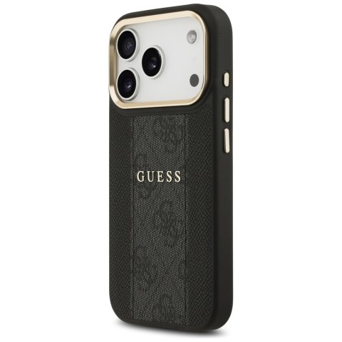 Etui Guess 4G Stripe MagSafe do iPhone 17 Pro czarny