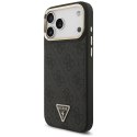 Etui Guess 4G Triangle Logo MagSafe do iPhone 17 Pro Max czarny złoty