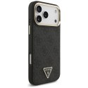 Etui Guess 4G Triangle Logo MagSafe do iPhone 17 Pro Max czarny złoty