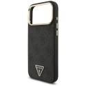 Etui Guess 4G Triangle Logo MagSafe do iPhone 17 Pro Max czarny złoty