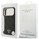 Etui Guess 4G Triangle Logo MagSafe do iPhone 17 Pro Max czarny złoty