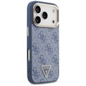 Etui Guess 4G Triangle Logo MagSafe do iPhone 17 Pro niebieski złoty