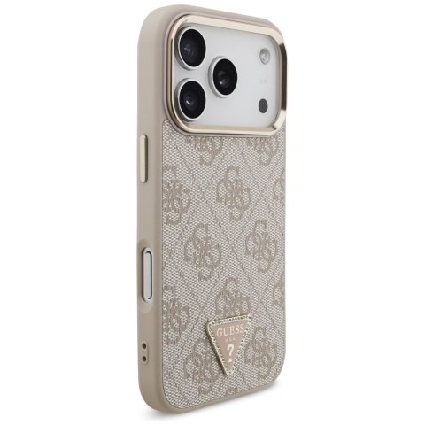 Etui Guess 4G Triangle Logo MagSafe do iPhone 17 Pro różowy złoty