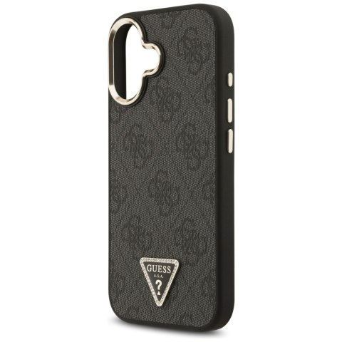 Etui Guess 4G Triangle Logo MagSafe do iPhone 17 czarny złoty