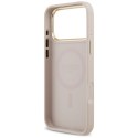 Etui Guess Grained Strass Logo MagSafe do iPhone 17 Pro Max różowy
