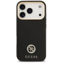 Etui Guess Grained Strass Logo MagSafe do iPhone 17 Pro czarny
