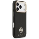 Etui Guess Grained Strass Logo MagSafe do iPhone 17 Pro czarny