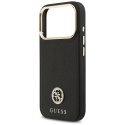 Etui Guess Grained Strass Logo MagSafe do iPhone 17 Pro czarny