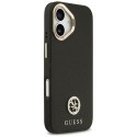 Etui Guess Grained Strass Logo MagSafe do iPhone 17 czarny