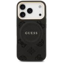 Etui Guess Peony Hot Stamp MagSafe do iPhone 17 Pro czarny