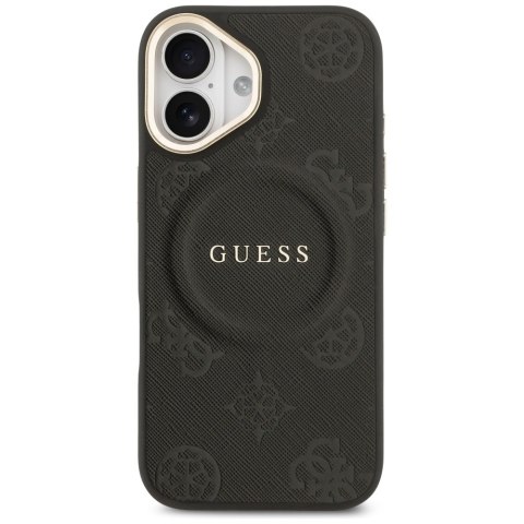 Etui Guess Peony Hot Stamp MagSafe do iPhone 17 czarny