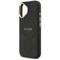Etui Guess Peony Hot Stamp MagSafe do iPhone 17 czarny