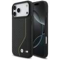 Etui BMW M Carbon Line & Logo MagSafe do iPhone 17 Pro Max żółty