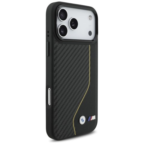 Etui BMW M Carbon Line & Logo MagSafe do iPhone 17 Pro Max żółty