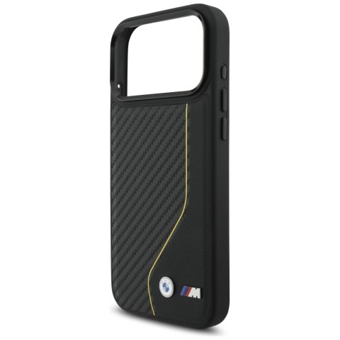 Etui BMW M Carbon Line & Logo MagSafe do iPhone 17 Pro Max żółty