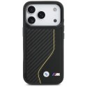 Etui BMW M Carbon Line & Logo MagSafe do iPhone 17 Pro żółty