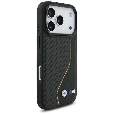 Etui BMW M Carbon Line & Logo MagSafe do iPhone 17 Pro żółty