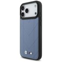 Etui BMW M Quilted Logo MagSafe do iPhone 17 Pro Max niebieski