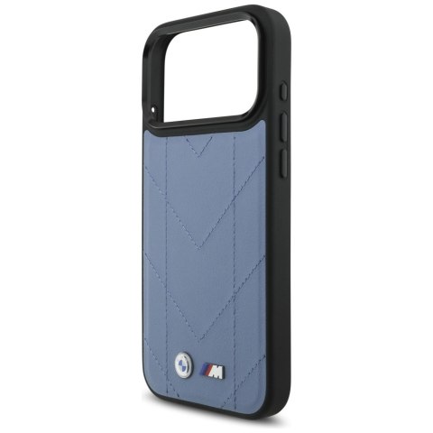 Etui BMW M Quilted Logo MagSafe do iPhone 17 Pro Max niebieski