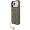 Etui Guess 4G Charms Collection MagSafe do iPhone 17 Pro Max brązowy