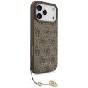 Etui Guess 4G Charms Collection MagSafe do iPhone 17 Pro Max brązowy