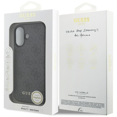Etui Guess 4G Charms Collection MagSafedo iPhone 17 czarny