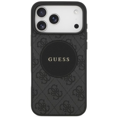 Etui Guess 4G Circle Classic Logo MagSafe do iPhone 17 Pro Max czarny