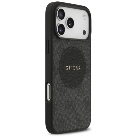 Etui Guess 4G Circle Classic Logo MagSafe do iPhone 17 Pro Max czarny
