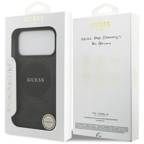 Etui Guess 4G Circle Classic Logo MagSafe do iPhone 17 Pro Max czarny