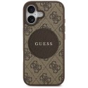 Etui Guess 4G Circle Classic Logo MagSafe do iPhone 17 brązowy