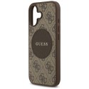 Etui Guess 4G Circle Classic Logo MagSafe do iPhone 17 brązowy